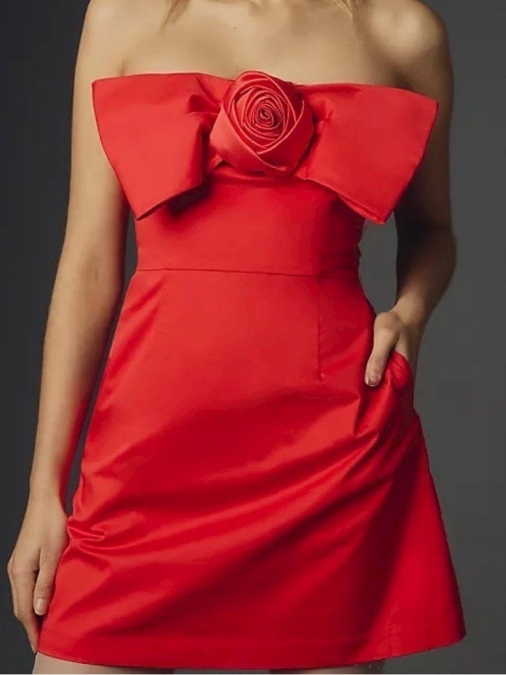 NWT Hutch Rosette Strapless Mini Dress size S | Anthropologie - Nuuly